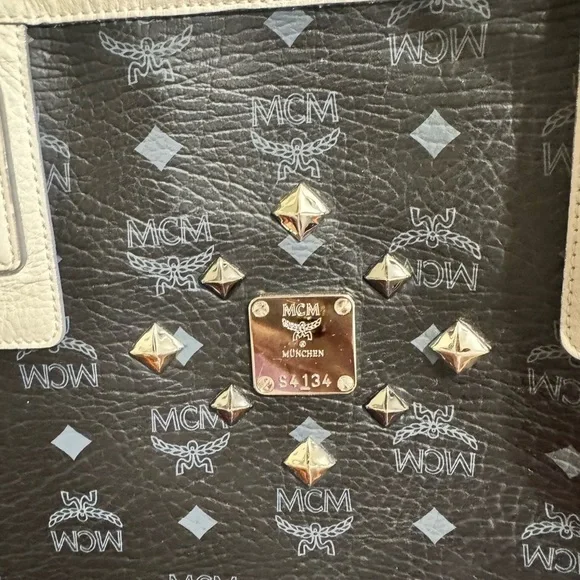 MCM Black and Gray Women's Tote Neverfull Bag